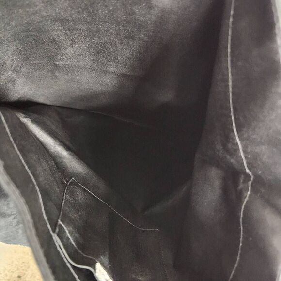 Moyna hand crafted suede bag embroidered beaded floral strap crossbody black NEW - Picture 6 of 10